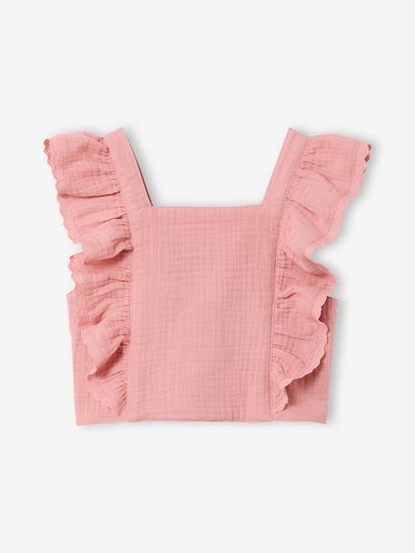 Ensemble fille cérémonie blouse jupe à volant blush+vert sauge 6 - vertbaudet enfant 