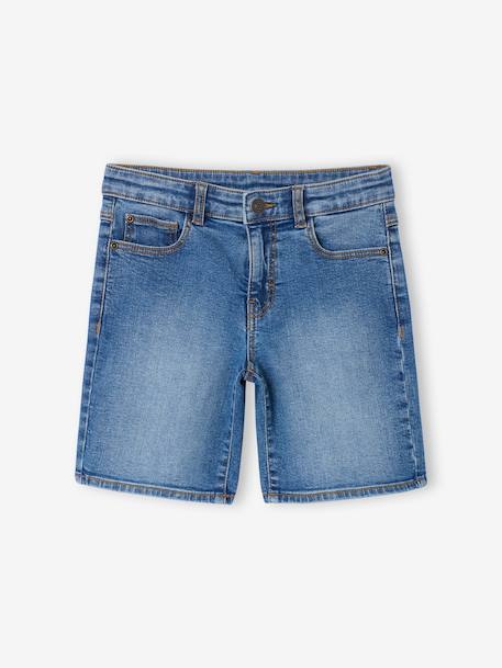 Bermuda en denim garçon taille ajustable double stone+stone 9 - vertbaudet enfant 