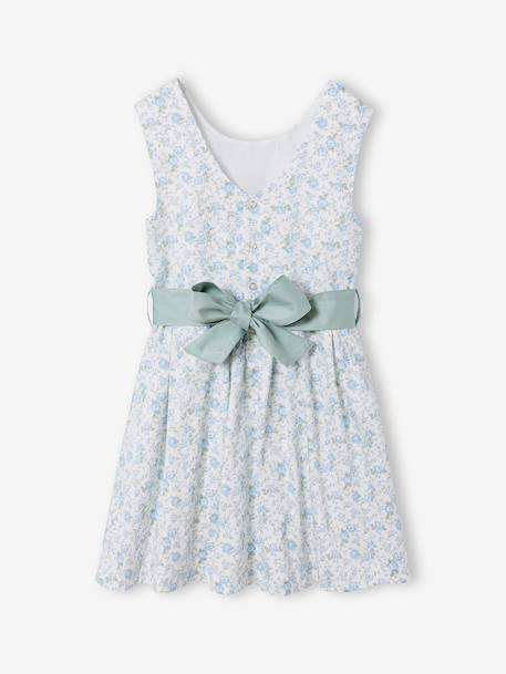 Robe de cérémonie motifs fleurs fille blanc+blanc imprimé+bleu clair+rose imprimé+rose pâle 18 - vertbaudet enfant 