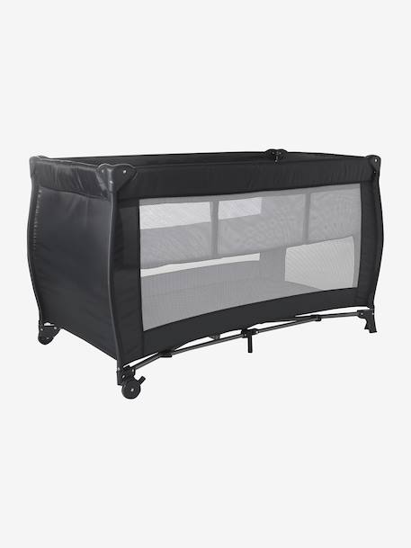 Lit pliant bébé 2 hauteurs de couchage anthracite+marine 1 - vertbaudet enfant 
