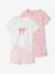 Lot 2 pyjashort nœud rose 1 - vertbaudet enfant 