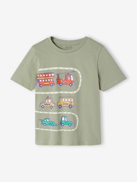 Lot 2 pyjashorts véhicules vert sauge 4 - vertbaudet enfant 