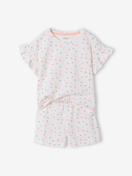 Lot 2 pyjashort cœurs écru 3 - vertbaudet enfant 
