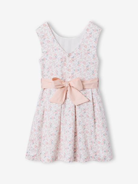 Robe de cérémonie motifs fleurs fille blanc+blanc imprimé+bleu clair+rose imprimé+rose pâle 32 - vertbaudet enfant 
