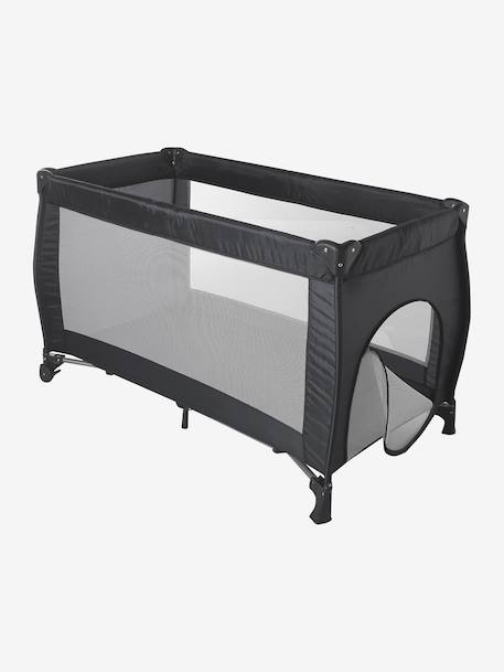 Lit pliant bébé 2 hauteurs de couchage anthracite+marine 3 - vertbaudet enfant 