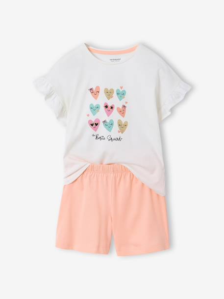 Lot 2 pyjashort cœurs écru 2 - vertbaudet enfant 