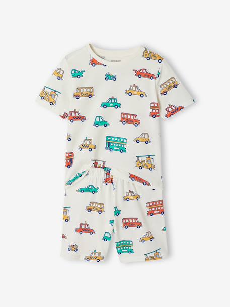Lot 2 pyjashorts véhicules vert sauge 3 - vertbaudet enfant 