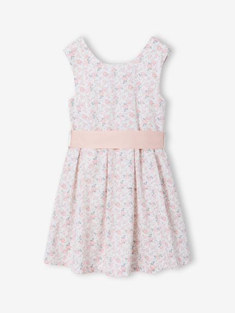 Robe de cérémonie motifs fleurs fille blanc+blanc imprimé+bleu clair+rose imprimé+rose pâle 31 - vertbaudet enfant 