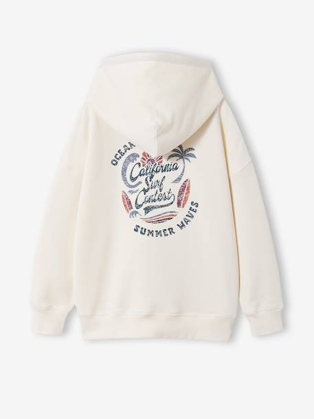 Sweat capuche garçon oversize imprimé dos écru 4 - vertbaudet enfant 
