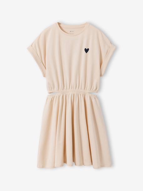 Robe fille avec ouvertures côtés anthracite+vanille 6 - vertbaudet enfant 