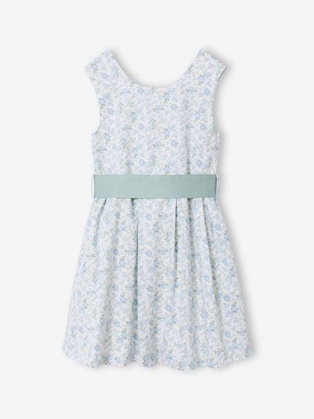 Robe de cérémonie motifs fleurs fille blanc+blanc imprimé+bleu clair+rose imprimé+rose pâle 17 - vertbaudet enfant 