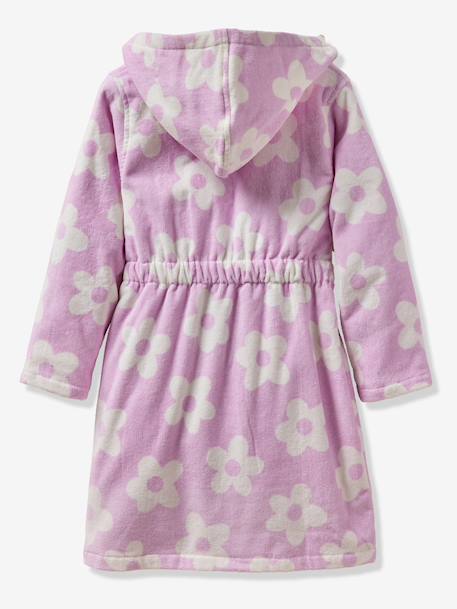 Peignoir de bain enfant MARGUERITE personnalisable, avec coton recyclé mauve 3 - vertbaudet enfant 