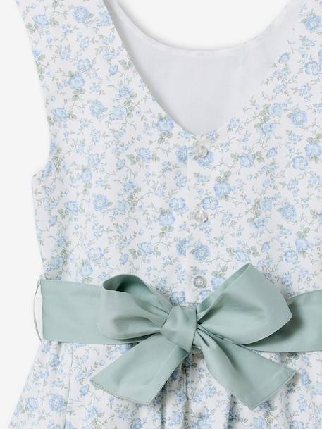 Robe de cérémonie motifs fleurs fille blanc+blanc imprimé+bleu clair+rose imprimé+rose pâle 19 - vertbaudet enfant 