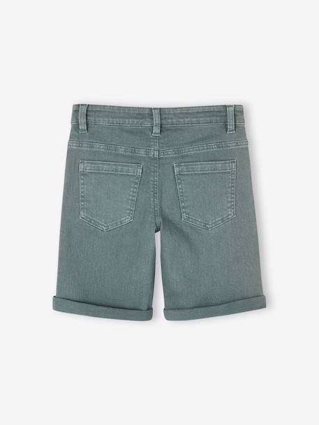 Bermuda garçon 5 poches argile+bleu grisé+terracotta+vert émeraude 23 - vertbaudet enfant 