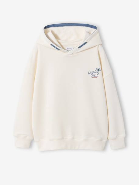 Sweat capuche garçon oversize imprimé dos écru 3 - vertbaudet enfant 