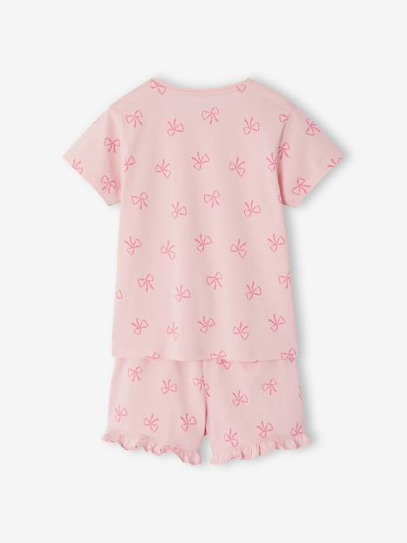 Lot 2 pyjashort nœud rose 7 - vertbaudet enfant 