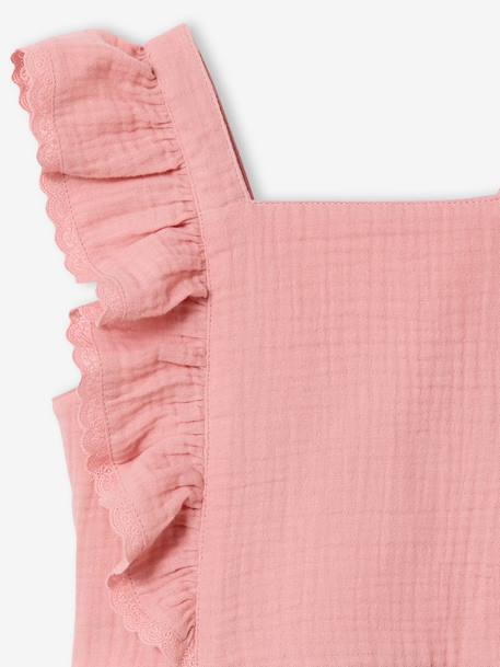 Ensemble fille cérémonie blouse jupe à volant blush+vert sauge 3 - vertbaudet enfant 
