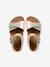 Sandales cuir boucles or+rose pâle 4 - vertbaudet enfant 