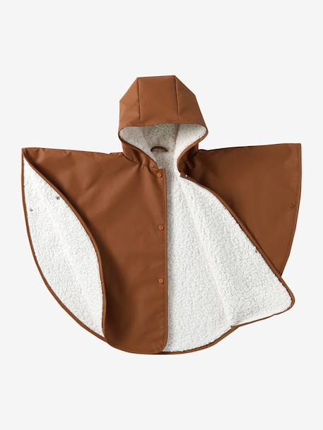 Poncho 18-36 mois pour siège auto caramel+vert sauge 2 - vertbaudet enfant 