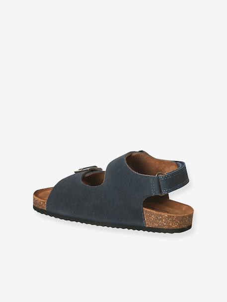 Sandales garçon cuir boucles bleu 3 - vertbaudet enfant 