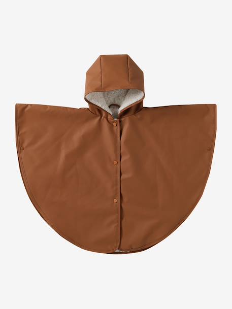 Poncho 18-36 mois pour siège auto caramel+vert sauge 1 - vertbaudet enfant 