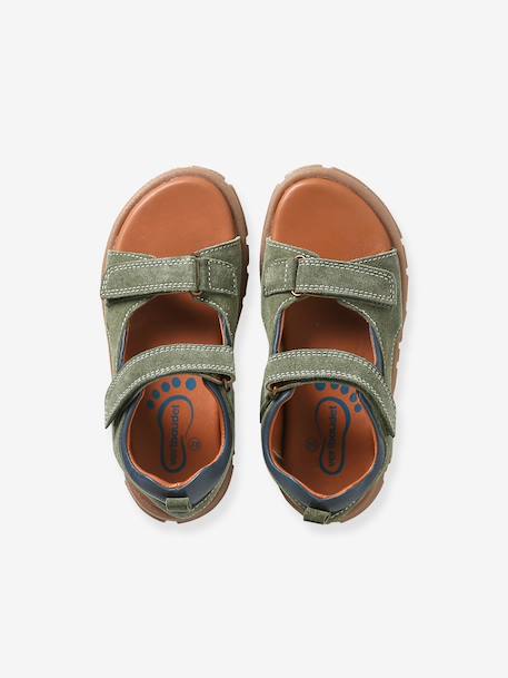 Sandales garçon textile scratchs kaki 4 - vertbaudet enfant 