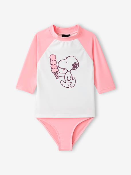 Maillot bain anti UV Snoopy rose bonbon 1 - vertbaudet enfant 