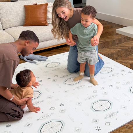 Tapis de jeu Haven Beige+Beige à motifs+Beige à rayures+Beige clair+Beige clair à motifs+Beige Losange+Camel+Marron Losange+Vert à motifs 49 - vertbaudet enfant 