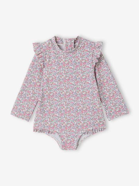 Maillot de bain manches longues anti UV écru 3 - vertbaudet enfant 