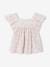 Ensemble short haut gaze de coton blush+vert sauge 2 - vertbaudet enfant 