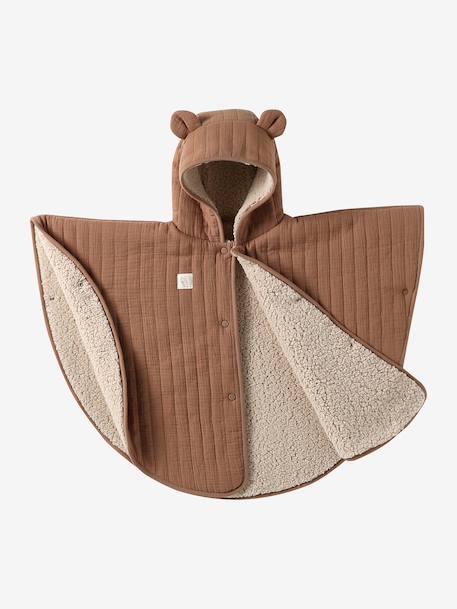Poncho bébé pour siège auto cappuccino 2 - vertbaudet enfant 