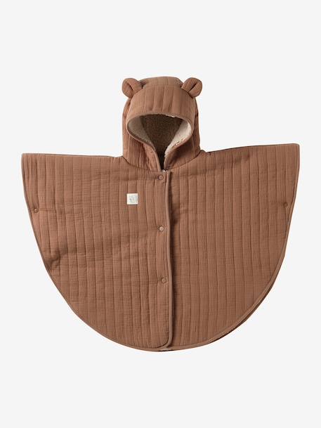 Poncho bébé pour siège auto cappuccino 1 - vertbaudet enfant 