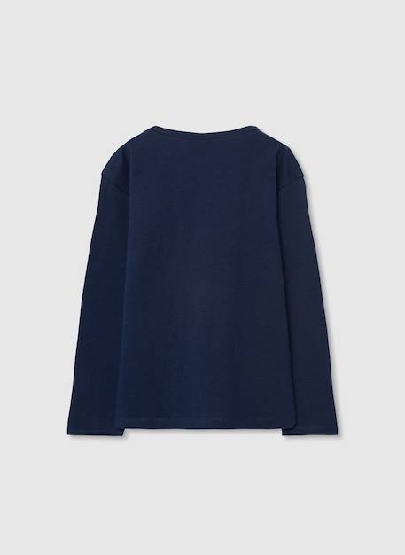 T-shirt fille en coton Bleu 2 - vertbaudet enfant 