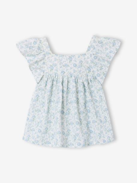 Ensemble short haut gaze de coton blush+vert sauge 7 - vertbaudet enfant 
