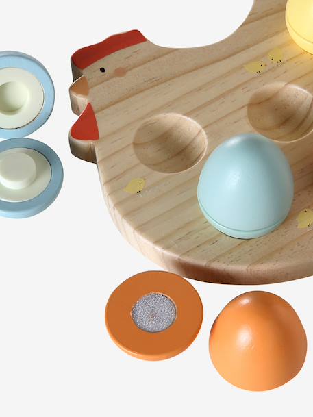 Poule avec ses œufs à formes en bois FSC® bois 5 - vertbaudet enfant 