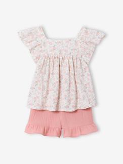 -Ensemble short haut gaze de coton