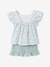 Ensemble short haut gaze de coton blush+vert sauge 9 - vertbaudet enfant 