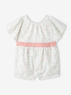 Combinaison short bébé fille fleuri  - vertbaudet enfant