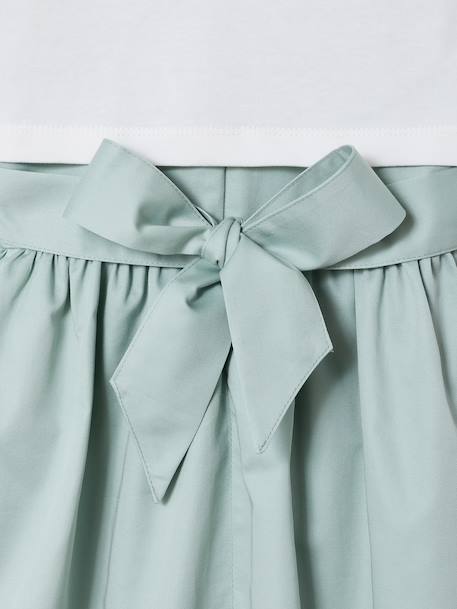 Ensemble robe patineuse boléro serre-tête blanc+vert sauge 15 - vertbaudet enfant 
