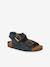 Sandales garçon cuir boucles bleu 1 - vertbaudet enfant 