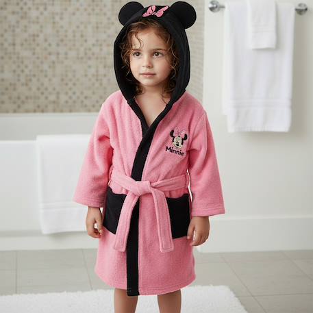 Peignoir de bain minnie nœud polyester Rose 3 - vertbaudet enfant 