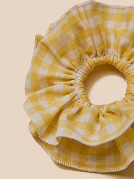 Lot de 2 chouchous en tissu vichy Vichy jaune 2 - vertbaudet enfant 