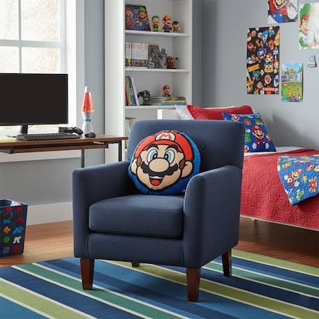 Coussin 3d nintendo mario polyester Bleu 2 - vertbaudet enfant 