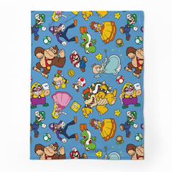 Linge de maison et décoration-Linge de lit enfant-Plaid mario et ses amis polyester