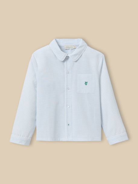 Pyjama vichy garçon Bleu clair 3 - vertbaudet enfant 