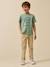 T-shirt enfant collection jules verne - coton biologique Amande+Ecru 5 - vertbaudet enfant 