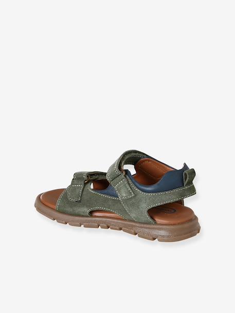 Sandales garçon textile scratchs kaki 3 - vertbaudet enfant 