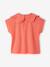 T-shirt fille col brodé fantaisie corail+écru 2 - vertbaudet enfant 