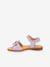 Sandales en cuir pour fille LORE FLOWERS froddo bleu foncé+lavande+rose doré+tomette 8 - vertbaudet enfant 