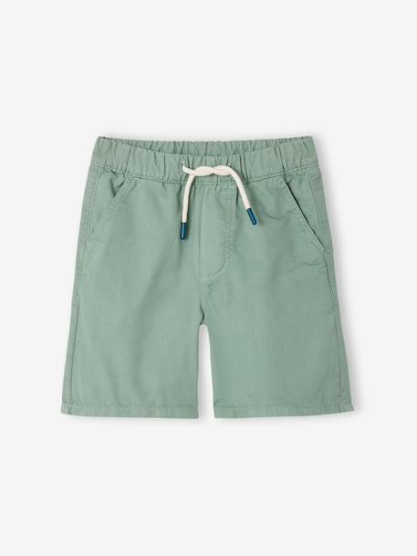 Bermuda garçon élastique bleu jean+jaune pastel+vert sapin 14 - vertbaudet enfant 